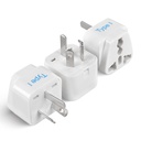 Adaptateur de prise universelle de type I (paquet de 3) pour la Chine, Nouvelle-Zélande, Argentine, Cross 3Pin Plug Entrée universelle (paquet de 3-3Pin Australie Adaptateur)