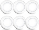 Tap Light 6 Pack Portable LED Puck Touch Night Lights - Battery Operated Under Cabinet Lighting for Kitchen, Closet, Classroom, Indoor & Outdoor