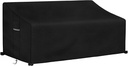 Dokon Heavy Duty Patio Sofa Covers Waterproof 3-Seater Outdoor Sofa Loveseat Cover Anti-UV 600D Oxford Fabric Lawn Patio Furniture Covers with Air Vent (79"L x 37"D x 35"H) - Black