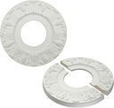LC LICTOP Spilt Ceiling Medallion, Round Lighting Fixture Cover, 9.5 Inch OD x3.9 Inch ID, Carving Surface for Chandeliers Fan Mount Home Decor Millwork Elegant Style Paintable Foam Base, 2 Pcs