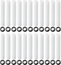 Garage Door Hinge Quiet Roller Sleeves Hardware Tools Roller and Shaft Gaskets for Quiet Garage Door Rollers Bearing Compatible with New Rollers or Rollers with Clean Stems (22Pcs)