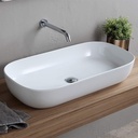 Scarabeo 1803-No Hole Bathroom Sink, One Size, White