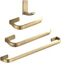 WINCASE Brass Bathroom Accessories, Bath Towel Holder Antique, Towel Bar Set Toilet Paper Holder Robe Hook Brushed Brass Wall Mounted