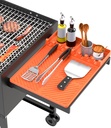 Silicone Grill Mat Compatible with Blackstone, Silicone Griddle Tools Mat with Drip Pad, Spatula Mat for Outdoor Grill Kitchen Counter (Orange)