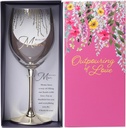 Pavilion Gift Company - Beautiful Mom - 19 oz Stemmed Wine Glass Mommy Mother Mama Present From Son Daughter Kids