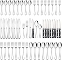 LIANYU 48-Piece Silverware Set with Steak Knives, Stainless Steel Flatware Cutlery Set for 8, Fancy Eating Utensils Tableware, Dishwasher Safe, Mirror Finish