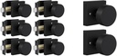goldenwarm7 Pack Black Privacy Dummy Door Knobs