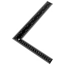 Metal L Square Ruler, Right Angle Ruler Metric Stainless Steel Square Rulers Measuring Tool Scale Rulers for Machinist Engineers Machinist Engineers Accurate Cutting, Trimming, Black 20 x 30cm