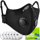 CAMP DE BASE M Plus Masque de poussière, masque respirant réutilisable visage avec 6 filtres au carbone activés pour le travail du bois